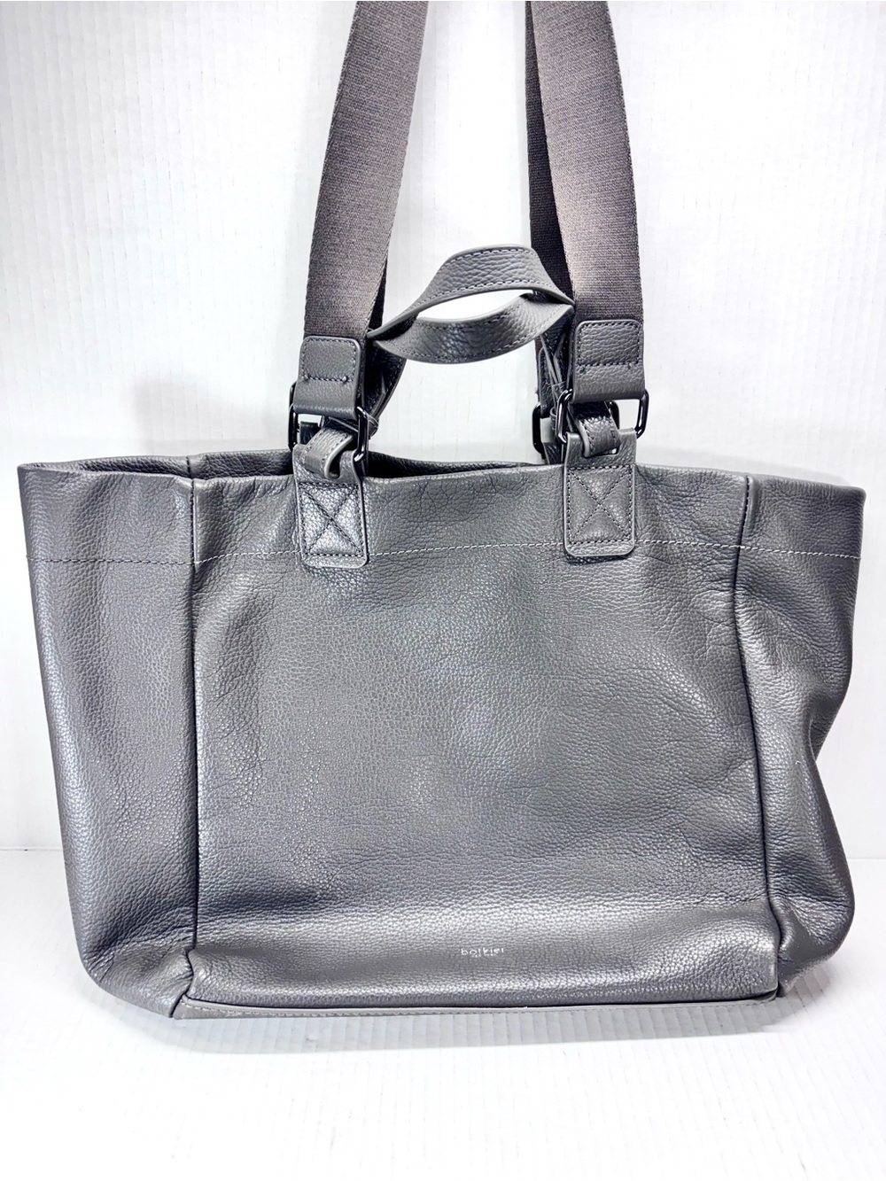 Botkier New York Soho Large Dark Grey Leather Tote Bag